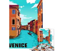 Rompecabezas de 1000 Piezas para Adultos Venecia Italia Ideal para Viajes decoración del hogar y Navidad Juegos relajantes para Mayores de 14 años (38x52cm)