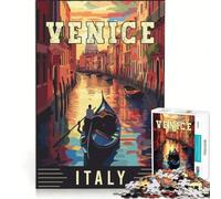Rompecabezas de 1000 Piezas para Adultos: Venecia, Italia Juguetes para armar, interacción Entre Padres e Hijos, fortalece el Amor Entre Parejas 38x26cm
