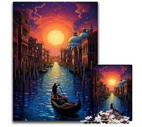 Rompecabezas de 1000 Piezas para Adultos Venecia Italia. Rompecabezas de Papel. Un desafío para la Mente. Juguete Relajante para Adolescentes. 1000 Piezas (38x26 cm)