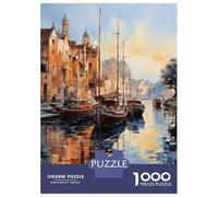 Rompecabezas De 1000 Piezas para Adultos Venice Canal Reflections Rompecabezas para Adultos Juego De Ingenio Corte De Precisión Desafiante De Completar 52x38cm/1000pcs