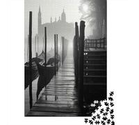 Rompecabezas De 1000 Piezas para Adultos Venice Gondola Dock Rompecabezas para Adultos Juguete Decoración De Pared Desafío Difícil Diversión Actividades En Casa, 70x50cm/1000pcs