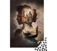 Rompecabezas De 1000 Piezas para Adultos Venice Gondola Ride Romance Rompecabezas para Adultos Juego De Ingenio Decoración Difícil Y Desafiante 70x50cm/1000pcs