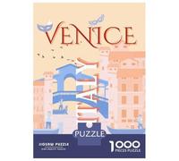 Rompecabezas De 1000 Piezas para Adultos Venice, Italy Travel Rompecabezas para Adultos Juegos Divertidos Decoración De Pared Cumpleaños Y Navidad 38x26cm/1000pcs