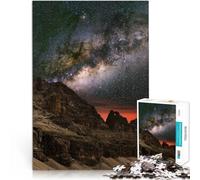 Rompecabezas de 1000 Piezas para Adultos Vía Láctea en Las montañas Juegos educativos Juguetes de Bricolaje Regalo Divertido 38x26cm