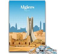 Rompecabezas de 1000 Piezas para Adultos Viaje a Argel, 1000 Piezas, desafío de Inteligencia Cerebral, Juguetes adictivos para decoración del hogar (26x38cm)