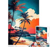 Rompecabezas de 1000 Piezas para Adultos Viaje a Bali Póster artístico Juegos relajantes Desafío desafiante Decoración del hogar Juguetes para cumpleaños Navidad (50x75cm)