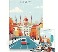 Rompecabezas de 1000 Piezas para Adultos Viaje a Budapest Arte de Corte preciso Juego Creativo para ejercitar la Mente Diversión Garantizada Regalo Ideal para cumpleaños (50x75cm)