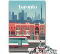 Rompecabezas de 1000 Piezas para Adultos, Viaje a Toronto, Ayuda a ejercitar el Cerebro, Juguetes adictivos para Cultivar la Paciencia, colección de Artistas, Bellas Artes (tamaño 38x26cm)