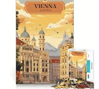 Rompecabezas de 1000 Piezas para Adultos Viaje a Viena Juego de ingenio para armar Regalo Ideal para Relajarse y Disfrutar en Navidad (50x75cm)