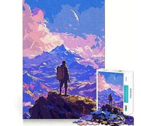 Rompecabezas de 1000 Piezas para Adultos Viaje Espacial, Pintura, Piezas de Corte Limpio, Juego de Habilidad Mental, Momento de relajación, diversión, Escena navideña, Arte (50x75cm)