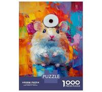 Rompecabezas De 1000 Piezas para Adultos Vibrant Hamster Art Rompecabezas Juguetes Antiestrés Decoración del Hogar Difícil Y Desafiante 52x38cm/1000pcs