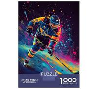 Rompecabezas De 1000 Piezas para Adultos Vibrant Hockey Art Rompecabezas Práctico Juego Decoración del Hogar Cumpleaños Y Navidad 38x26cm/1000pcs
