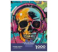 Rompecabezas De 1000 Piezas para Adultos Vibrant Skull Graffiti -2 Rompecabezas para Adultos Juego De Ingenio Desafío Difícil Desafiante De Completar 70x50cm/1000pcs