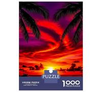 Rompecabezas De 1000 Piezas para Adultos Vibrant Sunset Over Tropical Ocean Rompecabezas para Adultos Juego Práctico Pero Divertido Y Humorístico Interacción Entre Padres E Hijos 70x50cm/1000pcs