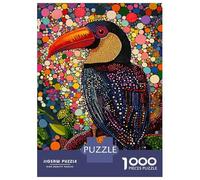 Rompecabezas De 1000 Piezas para Adultos Vibrant Toucan Artwork-3 Rompecabezas para Adultos Juegos De Relajación Desafío Difícil Ayuda A Ejercitar El Cerebro 70x50cm/1000pcs