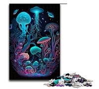 Rompecabezas de 1000 Piezas para Adultos Vida Marina Luminosa Ideal para Toda la Familia Incluye póster y Hoja de Preguntas Medidas 75x50cm