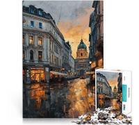 Rompecabezas de 1000 Piezas para Adultos Vida Nocturna en la Gran Vía Hecho de Madera para Mayores de 14 años Juguete de desafío Decoraciones hogar tamaño：50x75cm