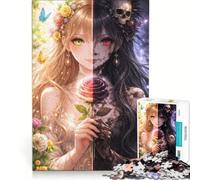 Rompecabezas de 1000 Piezas para Adultos Vida y Muerte, Juego Imposible, Análisis y Lógica, Fortalece el Amor Entre Parejas 38x52cm