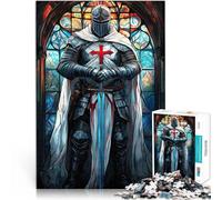 Rompecabezas de 1000 Piezas para Adultos Vigilia de los Caballeros Templarios Juguetes educativos Regalo de Obra de Arte 52x38cm