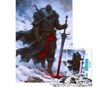 Rompecabezas de 1000 Piezas para Adultos Viking Berserk Snow Knight Diversión en casa Juguetes de Bricolaje difíciles Aptos para Mayores de 14 años (38x52cm)