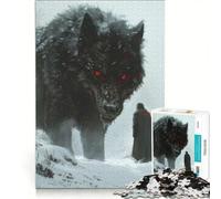 Rompecabezas de 1000 Piezas para Adultos Viking Fenrir Wolf Juego Educativo Carrera de Velocidad Manual Toda la Familia 50x75cm