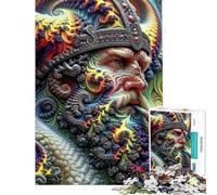 Rompecabezas de 1000 Piezas para Adultos Viking King Cosmic Reverie Juegos educativos Juguetes Regalos de Amigo Invisible Actividades Familiares (tamaño 38x52cm)