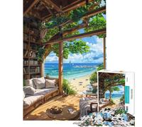 Rompecabezas de 1000 Piezas para Adultos Villa Junto al mar Retiro Rompecabezas para Adultos Juegos de relajación Carrera de Velocidad Gran Regalo para los Amantes de los Juegos (Tamaño 50x75cm)