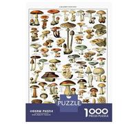Rompecabezas De 1000 Piezas para Adultos Vinatge Mushrooms Rompecabezas para Adultos Juego Familiar Vacaciones En Casa Matar El Tiempo Difícil Y Desafiante 52x38cm/1000pcs