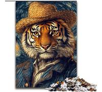 Rompecabezas de 1000 Piezas para Adultos, Vincent Van Gogh Tiger. Rompecabezas de 1000 Piezas para Adultos, Nivel Principiante, Ideal para cumpleaños y Regalos navideños (tamaño 50x75cm).