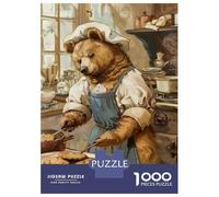Rompecabezas De 1000 Piezas para Adultos Vintage Bear Kitchen Rompecabezas para Adultos Juguetes Antiestrés Pero Divertido Y Humorístico 52x38cm/1000pcs