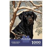 Rompecabezas De 1000 Piezas para Adultos Vintage Black Labrador Rompecabezas para Adultos Juegos Relajantes para La Diversión Familiar Interacción Entre Padres E Hijos 52x38cm/1000pcs