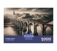 Rompecabezas De 1000 Piezas para Adultos Vintage Bridge Over River Rompecabezas para Adultos Juegos De Relajación Regalo De Cumpleaños Interacción Entre Padres E Hijos 52x38cm/1000pcs