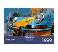 Rompecabezas De 1000 Piezas para Adultos Vintage Car Art Print Rompecabezas para Adultos Juego Familiar Decoración De Pared Desafiante De Completar 52x38cm/1000pcs