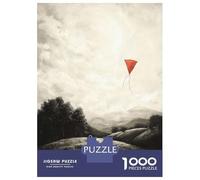 Rompecabezas De 1000 Piezas para Adultos Vintage Childhood Memories - Girl with Kite in Open Fields Rompecabezas para Adultos Juguetes Antiestrés Difícil Difícil Y Desafiante 38x26cm/1000pcs