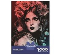 Rompecabezas De 1000 Piezas para Adultos Vintage Goth Girl Rompecabezas para Adultos Juegos Familiares Regalo De Cumpleaños Cumpleaños Y Navidad 52x38cm/1000pcs