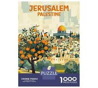 Rompecabezas De 1000 Piezas para Adultos Vintage Palestine Poster Rompecabezas para Adultos Juego Práctico Ensamblaje De Patrones Desafiante De Completar 52x38cm/1000pcs