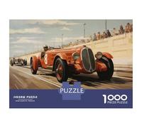 Rompecabezas De 1000 Piezas para Adultos Vintage Race Car Art Print Rompecabezas para Adultos Juego De Ingenio para La Diversión Familiar Cumpleaños 70x50cm/1000pcs