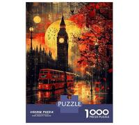 Rompecabezas De 1000 Piezas para Adultos Vintage Shadows Gothic London at Dusk Rompecabezas para Adultos Juego De Ingenio Desafío Difícil Desafiante De Completar 70x50cm/1000pcs
