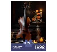 Rompecabezas De 1000 Piezas para Adultos Vintage Violin Still Life Rompecabezas para Adultos: Un Juego Práctico, Divertido Y Un Desafío Educativo con Humor 52x38cm/1000pcs
