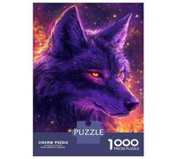 Rompecabezas De 1000 Piezas para Adultos Violet Wolf Fire Rompecabezas para Adultos Juego Familiar Regalos para Mujeres Regalos para Amigos Y Familiares 70x50cm/1000pcs