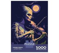 Rompecabezas De 1000 Piezas para Adultos Violin Girl Rompecabezas Juego De Ingenio Carrera De Velocidad De Manos Interacción Entre Padres E Hijos 38x26cm/1000pcs