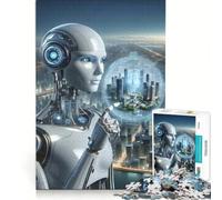 Rompecabezas de 1000 Piezas para Adultos Visionary Tech Savant The Futures Architect Juegos Familiares desafiantes para completar Que mejoran el Amor Entre Parejas 38x52cm