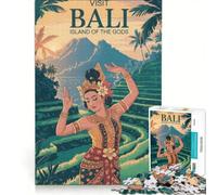 Rompecabezas de 1000 Piezas para Adultos Visita Bali Isla de los Dioses Juegos educativos de análisis y lógica Regalo de cumpleaños o de Viaje 50x75cm