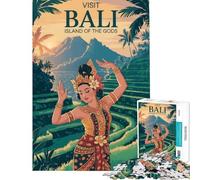 Rompecabezas de 1000 Piezas para Adultos Visita Bali la Isla de los Dioses Rompecabezas para Adultos Juegos relajantes Vacaciones en casa Matar el Tiempo Un Reto para completar (Tamaño 50x75cm)