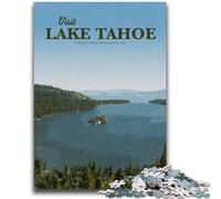 Rompecabezas de 1000 Piezas para Adultos: Visita el Lago Tahoe, desafío de Inteligencia Cerebral, Juguetes adictivos, Regalo de cumpleaños, decoración de Pared (tamaño 38x26cm)