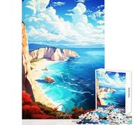 Rompecabezas de 1000 Piezas para Adultos Visita Grecia Pintura al óleo decoración del hogar Juguetes Regalos de Amigo Secreto Juego de ingenio descompresión Intelectual tamaño 50x75cm