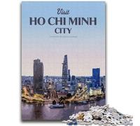 Rompecabezas de 1000 Piezas para Adultos Visita la Ciudad de Ho Chi Minh Ayuda a ejercitar el Cerebro Juguetes adictivos para Cultivar la Paciencia Colección de Artistas,Bellas Artes (tamaño 50x75cm)