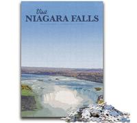 Rompecabezas de 1000 Piezas para Adultos: Visita Las Cataratas del Niágara, desafío de Inteligencia, Juguetes adictivos, Regalo de cumpleaños, decoración de Pared (tamaño 38x52cm)