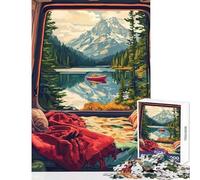 Rompecabezas de 1000 Piezas para Adultos Vista a la montaña Desde una Caravana Anime Juguetes antiestrés Gran Regalo Juegos educativos colección de Artistas Bellas Artes tamaño 50x75cm