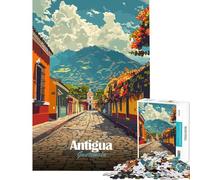 Rompecabezas de 1000 Piezas para Adultos Vista de la Calle de Antigua Guatemala Juego desafiante Juguete Educativo Decoración de Pared Excelentes Regalos y Juguetes (tamaño 38x52cm)